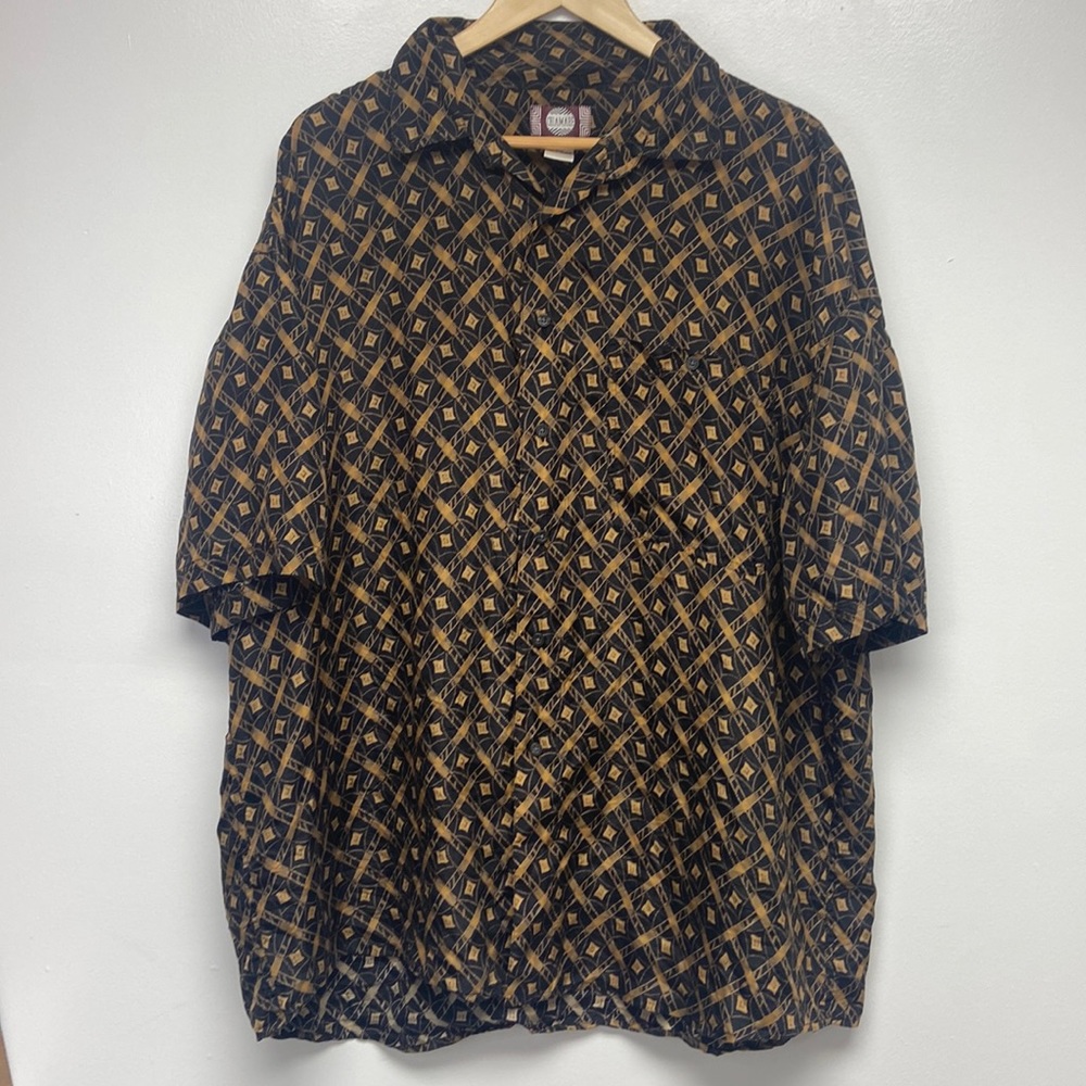 CHIAMARE SHORT SLEEVE MENS SILK XL SHIRT
